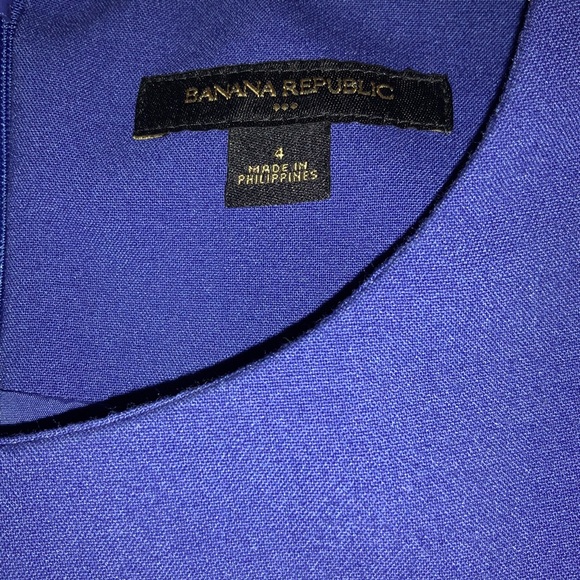 ❌📂BANANA REPUBLIC DRESS COBALT BLUE WITH TAB 4 - Picture 8 of 8